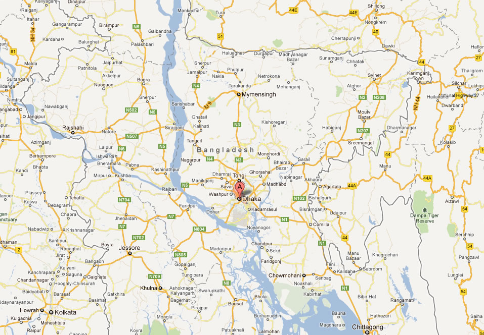 map of dhaka bangladesh